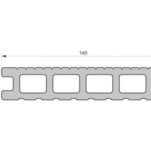 Террасная доска ДПК EcoDecking Extra Графит 28х140х4000 мм