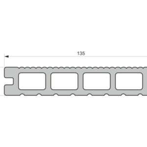 Террасная доска ДПК EcoDecking Praktik Шоколад 25х135х3000 мм