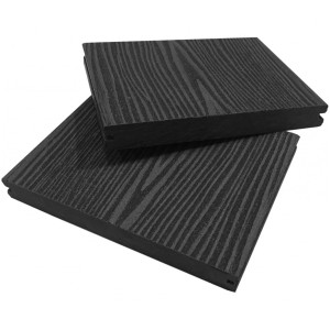 Террасная доска ДПК Holzhof Solid полнотелая 18х150х6000 мм Антрацит