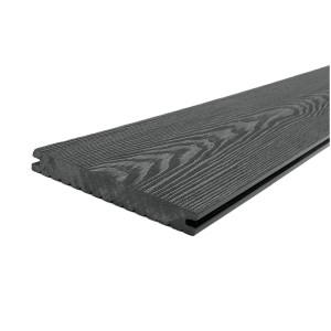 Террасная доска ДПК Holzhof Solid полнотелая 18х150х6000 мм Антрацит