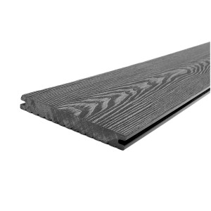 Террасная доска ДПК Holzhof Solid полнотелая 18х150х6000 мм Серый