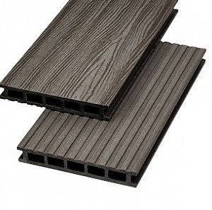 Террасная доска Экодэк Брайт Макс Шале 2D. Шоколад 24х155х4000 мм