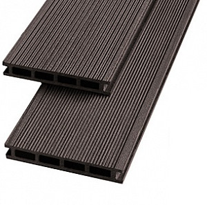 Террасная доска Экодэк Брайт. Вельвет. Шале Шоколад 22х140х4000 мм