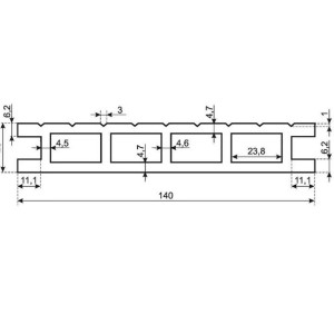 Террасная доска Polivan Тёмно-коричневый 24х138х6000 мм