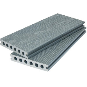 Террасная доска Polivan Усиленная Светло-серый 24х138х3000 мм