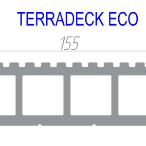 Террасная доска Terradeck Eco Белый 28х155х5000 мм