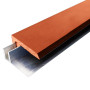 Стартовый и конечный профиль Holzhof ДПК + алюминий терракот 20х40х3000 мм