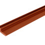 Стартовый и конечный профиль Holzhof ДПК + алюминий терракот 20х40х3000 мм