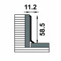 Алюминиевый плинтус Bonkeel ПЛ60 Чёрный 11.2х58.5х1800 мм (пог. м)