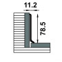 Алюминиевый плинтус Bonkeel ПЛ80 Чёрный 11.2х78.5х1800 мм (пог. м)