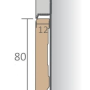 Плинтус Pro Design 323 скрытый Чёрный RAL9005 Муар 12х80 мм (пог. м)