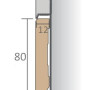 Плинтус Pro Design 323 скрытый не анодированный 12х80 мм (пог. м)