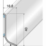 Алюминиевый плинтус самоклеющийся Effector Q63.00 Золото 16.8х40х2700 мм (пог. м)