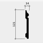 Плинтус Европласт 6.53.108 дюрополимерный 14х121х2000 мм