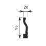 Плинтус CoSca PX017 95х20х2000 мм (пог. м)