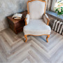 Кварцвиниловая плитка ПВХ Vinilam Parquet Herringbone Glue 2.5 mm GD11122 Паркет Эрмитаж