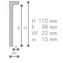 Плинтус дюрополимерный NMC Wallstyl CF2 22х110 мм