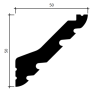 Карниз дюрополимерный Европласт 6.50.703 50х50 мм