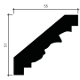Карниз полиуретановый Европласт 1.50.195 55х51 мм