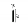 Стеновой молдинг NMC Wallstyl WG1 10х79х2440 мм (пог. м)