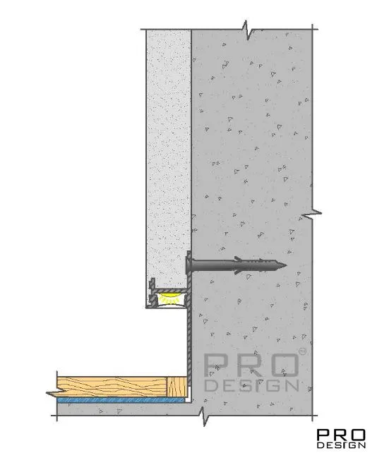 Плинтус Pro Design 7209 теневой скрытый RAL Любой цвет 12.7х30х52х2700 мм - фото 3