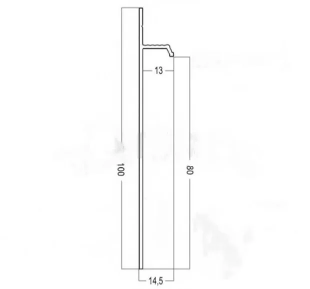 Плинтус AluminiumPro AL13-323 RAL любой цвет 13х80/100х2700 мм - фото 2