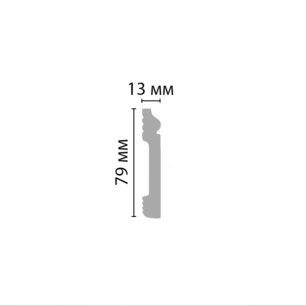 Плинтус Decomaster D005 Гибкий 13х79х2000 мм (пог. м) - миниатюра 2