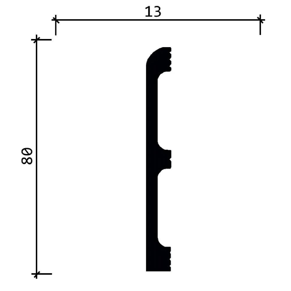 Плинтус Decor Dizayn 706-115 13х80х2400 мм (пог. м) - миниатюра 3