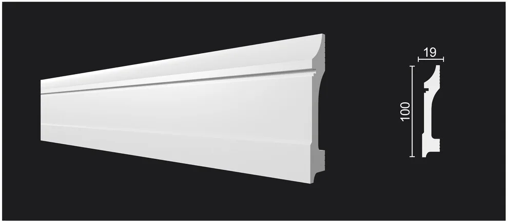Плинтус Decor Dizayn DD711 19х100х2000 мм (пог. м) - миниатюра 3
