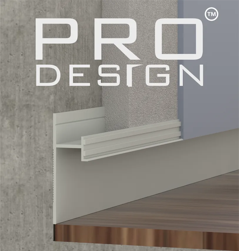 Плинтус Pro Design 380 теневой скрытый анодированный 17.5х30/52х2700 мм (пог. м) - фото 2