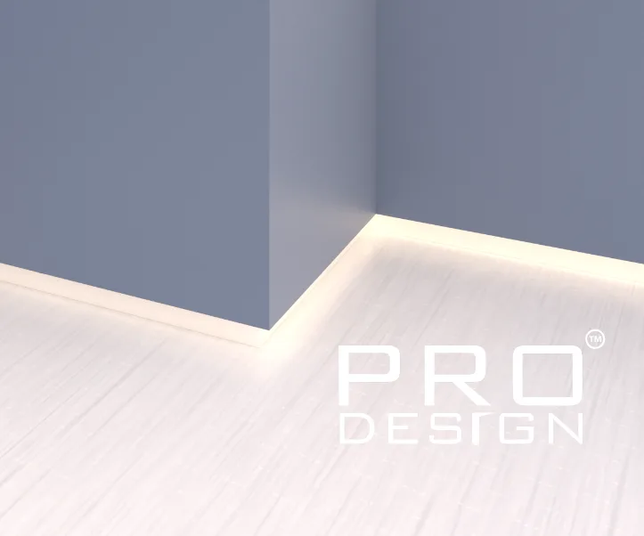 Плинтус Pro Design 380 теневой скрытый анодированный 17.5х30/52х2700 мм (пог. м) - фото 4