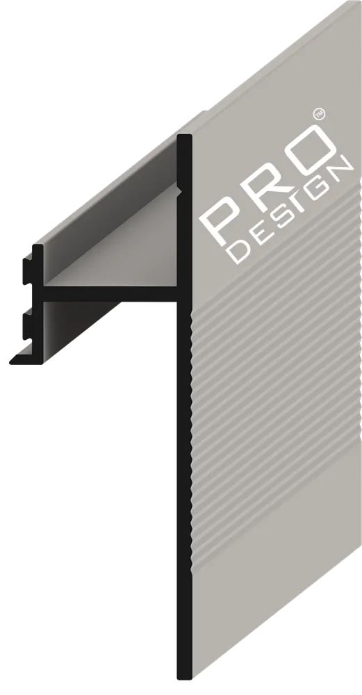 Плинтус Pro Design 380 теневой скрытый Чёрный 17.5х30/52х2700 мм (пог. м) - фото 2