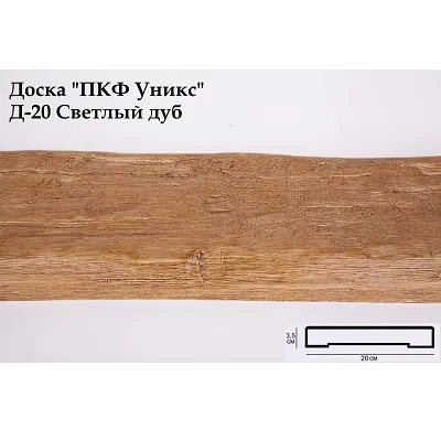 Доска Уникс Классика Д-20 Светлый дуб - фото 2