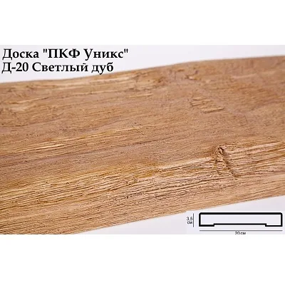 Доска Уникс Классика Д-20 Светлый дуб - фото 3