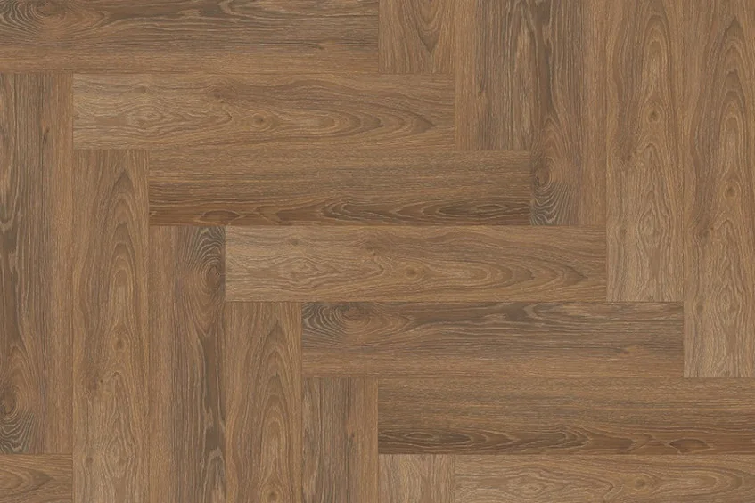 Ламинат SPC Floor Factor Herringbone 15 Tobacco Braun Oak - фото 1