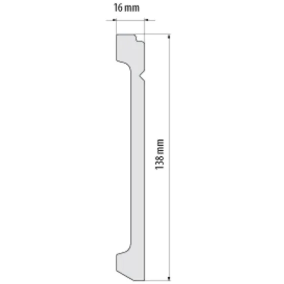 Плинтус Cezar Elegance LPC30 16х138х2440 мм (пог. м) - миниатюра 2