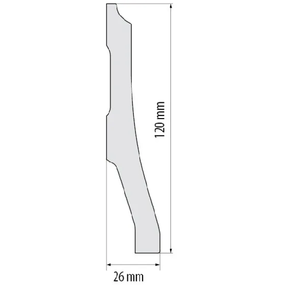Плинтус Cezar Elegance LPC34 26х120х2440 мм (пог. м) - миниатюра 2