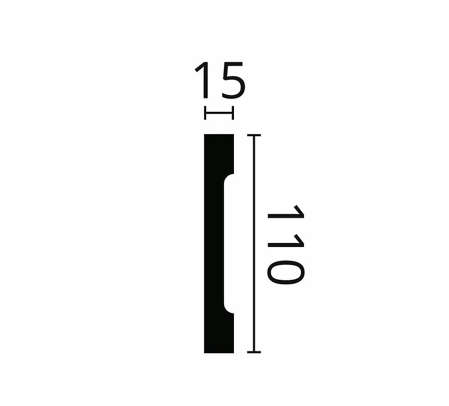Плинтус NMC Wallstyl FD2S 15х110х2000 мм (пог. м) - миниатюра 2