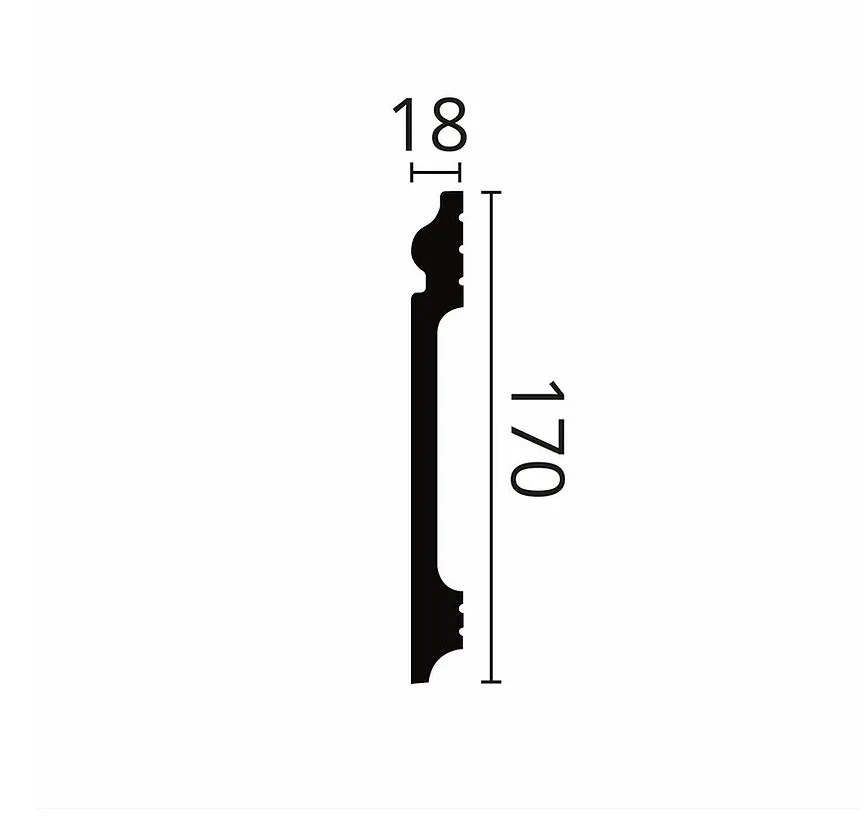 Плинтус NMC Wallstyl FL17 18х170х2000 мм (пог. м) - миниатюра 4