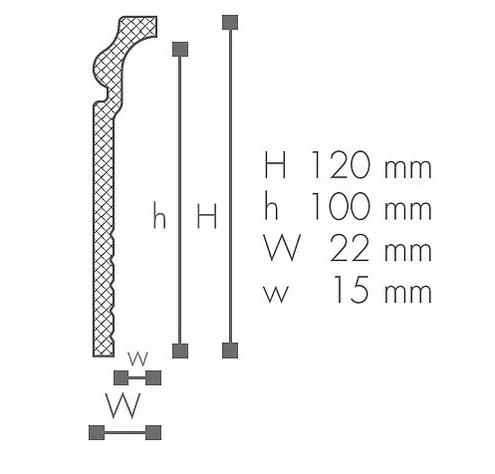Плинтус NMC Wallstyl CF3 22х120х2000 мм (пог. м) - миниатюра 3