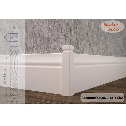 Соединительный элемент для плинтуса Madest Decor CD02 - фото 5
