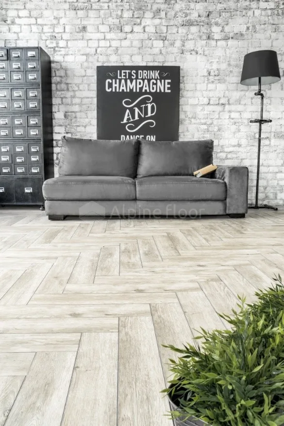 SPC ламинат Alpine Floor Expressive Parquet Eco 10-3 Морской штиль side A - Светло-серый