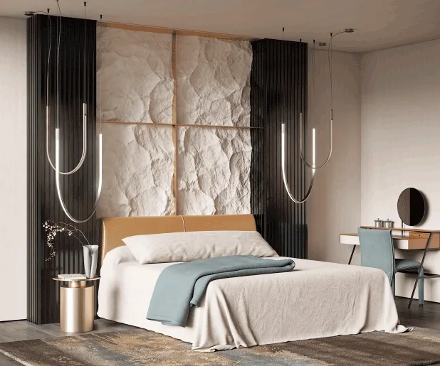 Акустическая панель Cosca Decor Эмираты черный войлок 1200х300х19мм рейки экополимер черное зеркало (2 шт.) - фото 3