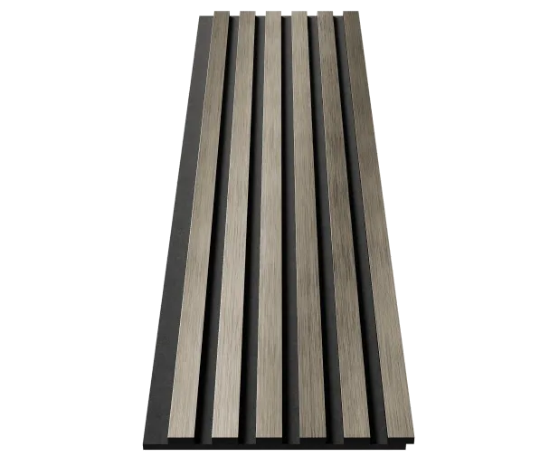 Акустическая панель Cosca Decor Эмираты черный войлок 1200х300х19мм рейки экополимер платина матовая (2 шт.) - фото 4