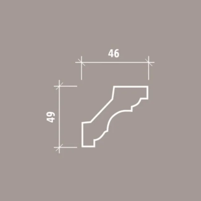 Карниз дюрополимерный Европласт 6.50.115 46х49 мм - фото 2