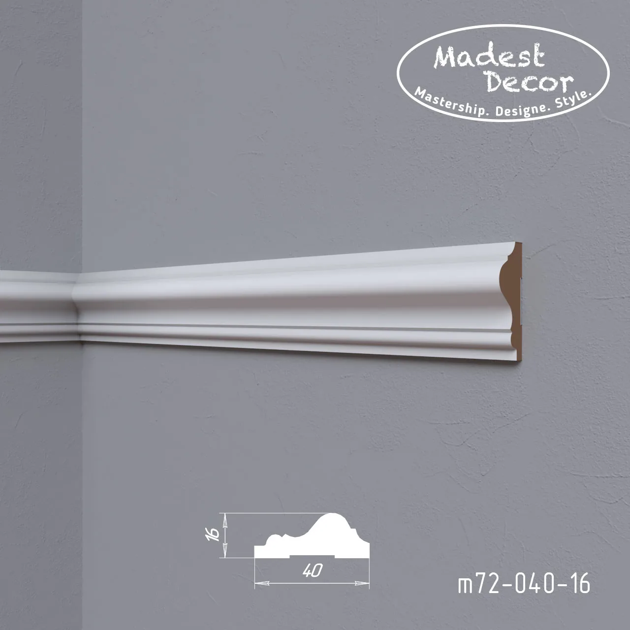 Молдинг МДФ Madest Decor m72 40-16 (пог. м) Молдинг МДФ Madest Decor m72 40-16 (пог. м)