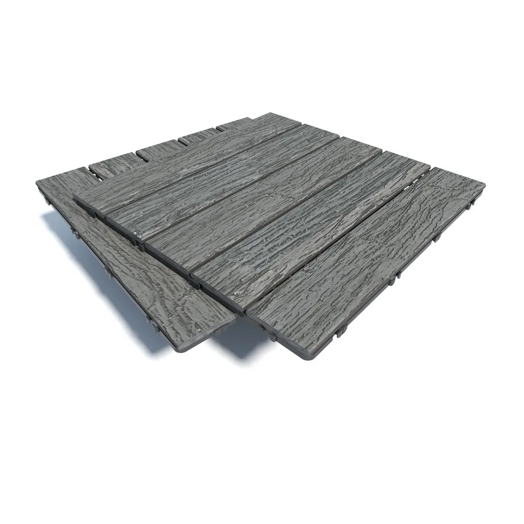 Садовый паркет из ДПК Woodvex Parquet Colorite Серый дым 25х500х500 мм - фото 1