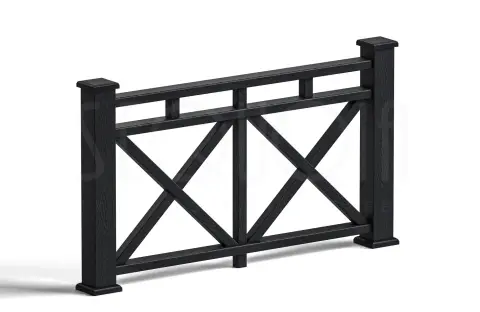 Ограждение Sequoia Evolution 3D Бастион Black 1000х1740 мм - миниатюра 1