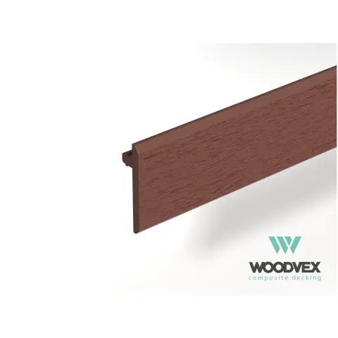 Торцевая T-планка из ДПК Woodvex Select Тёмно-коричневый 6х53х2000 мм
