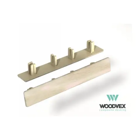 Торцевые заглушки из ДПК Woodvex Select Colorite Бело-серый 22х147 мм